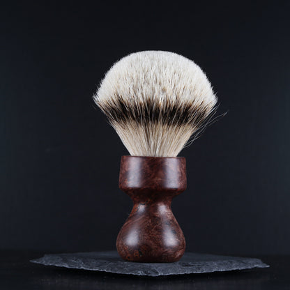 Wooden Shaving Brush - Ceylon Oak Burl - Handmade in Ireland