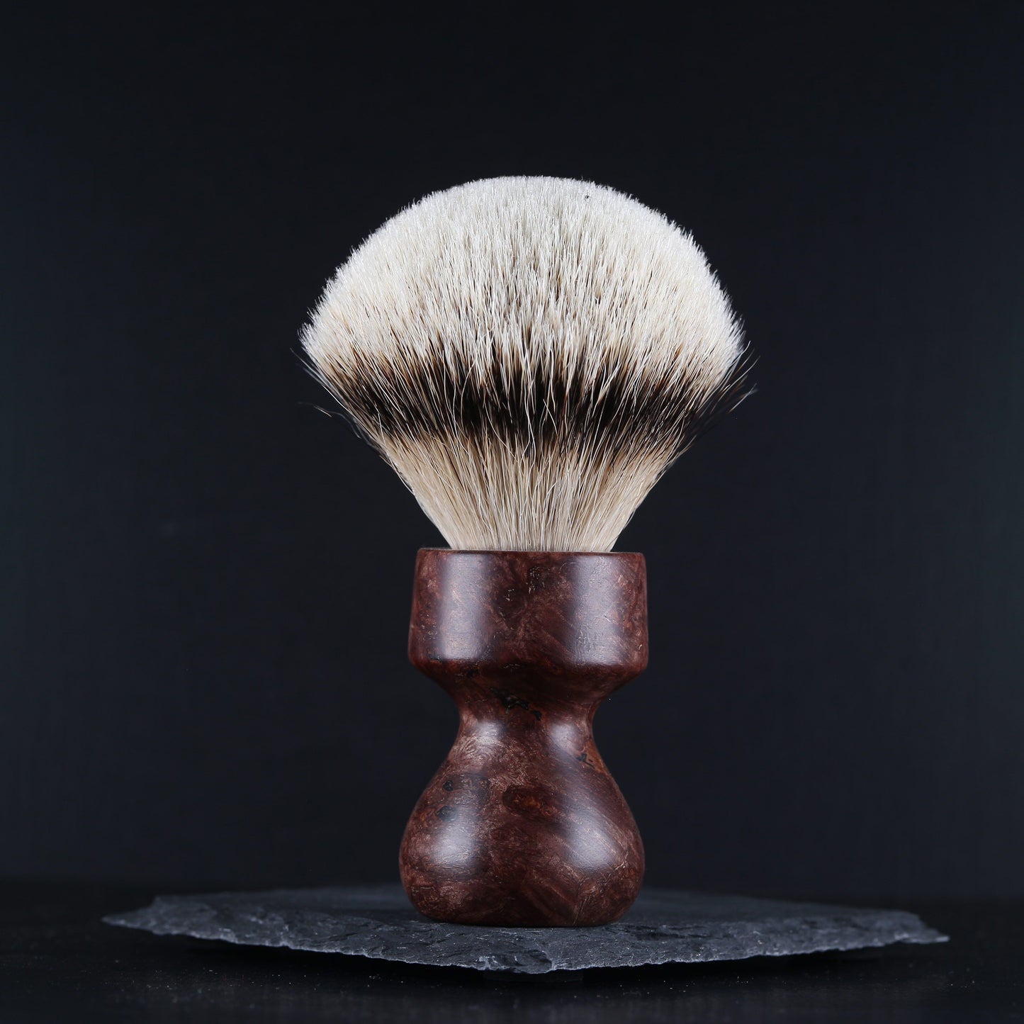 Wooden Shaving Brush - Ceylon Oak Burl - Handmade in Ireland