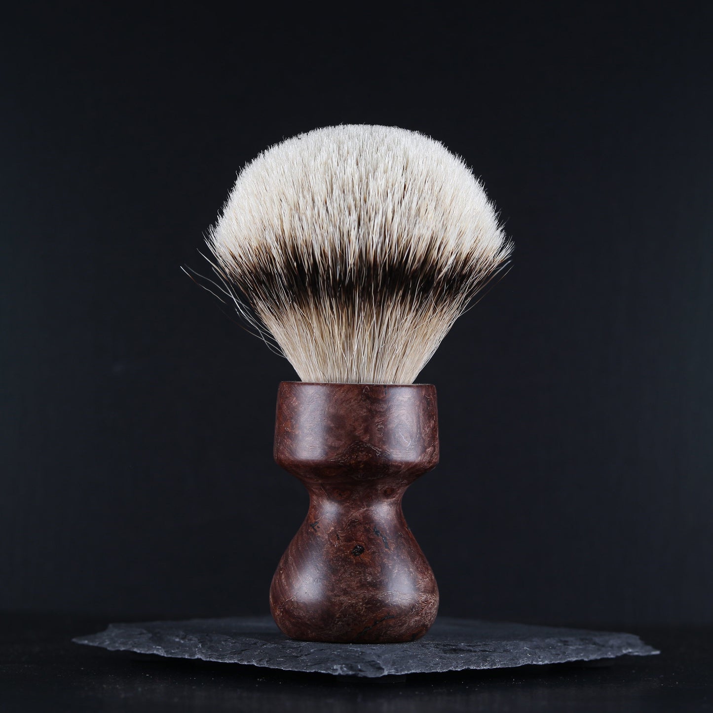 Wooden Shaving Brush - Ceylon Oak Burl - Handmade in Ireland