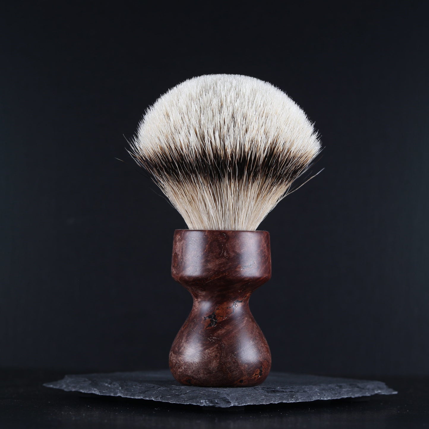 Wooden Shaving Brush - Ceylon Oak Burl - Handmade in Ireland