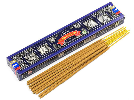 Satya Incense Sticks, Super Hit Purple Beauty, 15g