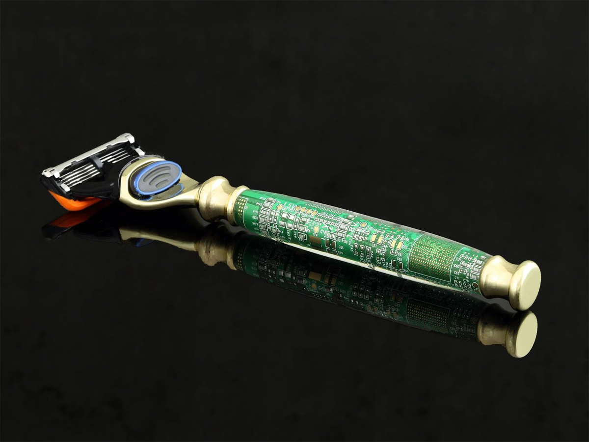 Voltaic Razor with Circuit Board - Handmade in Ireland, Gillette Fusio ...