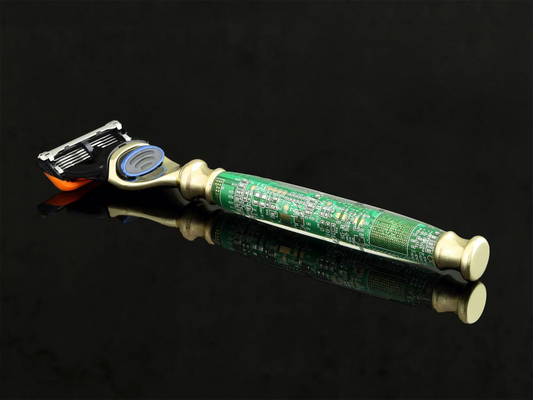 Voltaic Razor with Circuit Board - Handmade in Ireland, Gillette Fusion